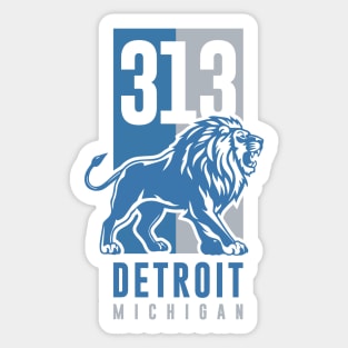 313 Detroit Sticker